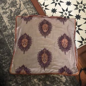 Beautiful Embroidered Accent Pillow Cover